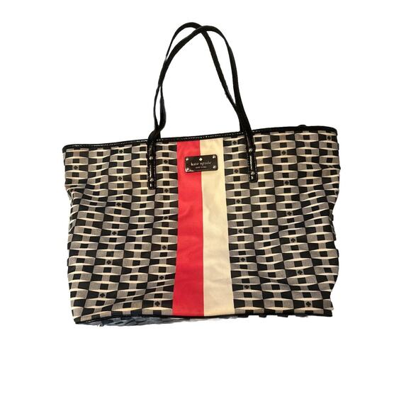 Kate Spade Classic Harmony Design Bag Tote 17in X 10in Zipper Close Lined FLAW - Picture 1 of 7